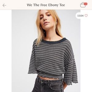 Free People “We The Free Ebony Tee” Small